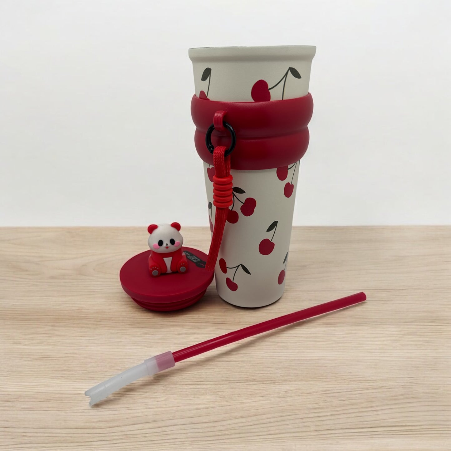 Vaso Térmico Reutilizable con Diseño | Con Tapa, Popote y Asa Portátil