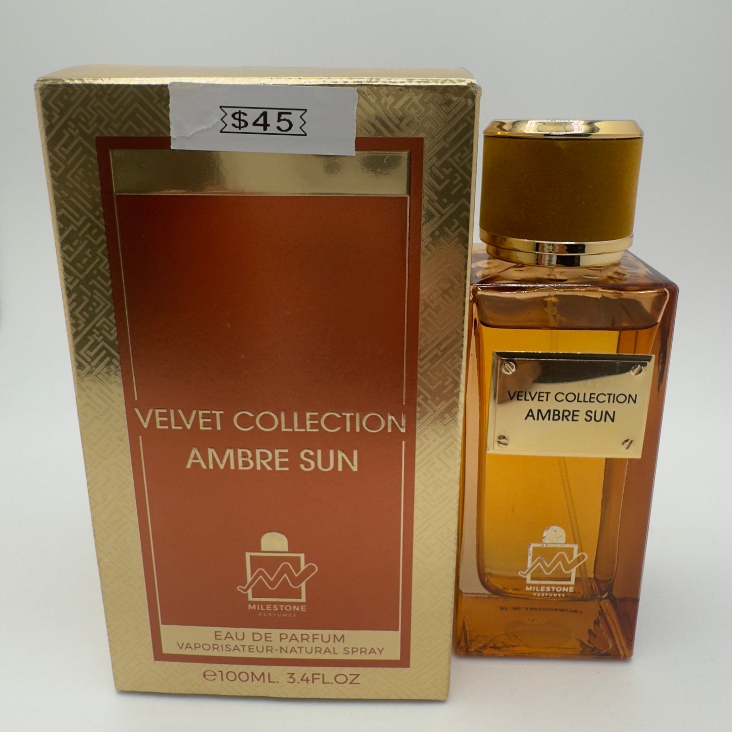 Milestone Perfumes Velvet Collection Ambre Sun Eau de Parfum 80ml – Perfume Unisex Ámbar Oriental