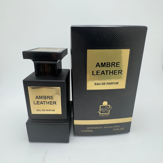 Ambre Leather Eau de Parfum 100 ml Spray | Perfume de Lujo Unisex con Toques de Cuero y Ámbar