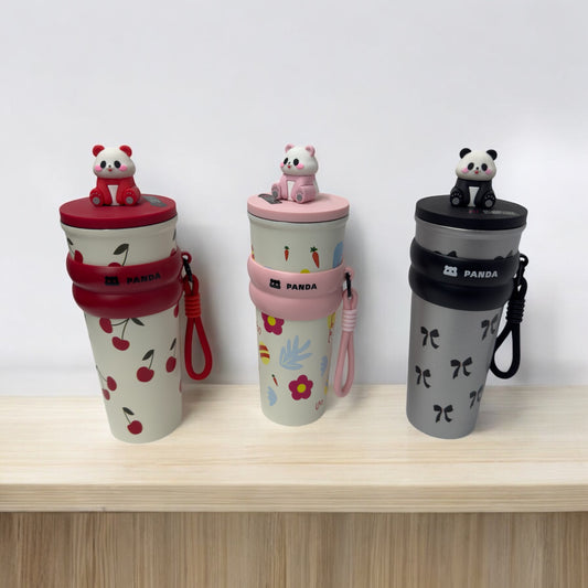 Vaso Térmico Reutilizable con Diseño | Con Tapa, Popote y Asa Portátil
