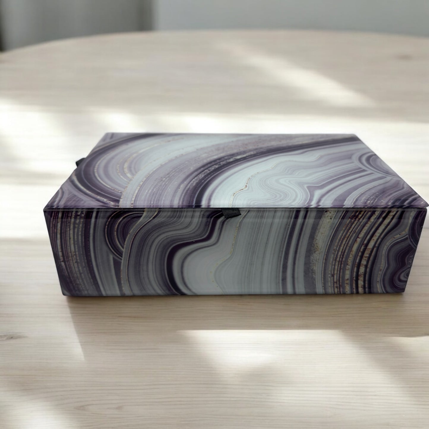 Caja Organizadora Decorativa con Diseño Mármol | Almacenaje Elegante y Moderno